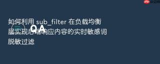 如何利用 sub_filter 在负载均衡层实现后端响应内容的实时敏感词脱敏过滤