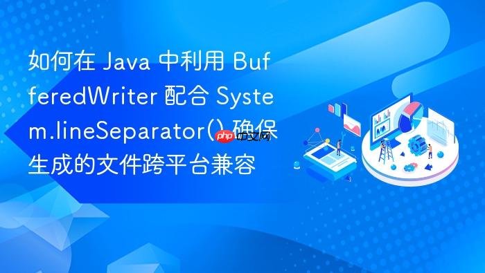 如何在 java 中利用 bufferedwriter 配合 system.lineseparator() 确保生成的文件跨平台兼容