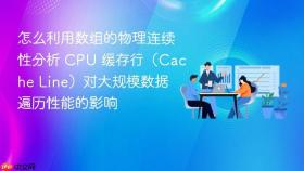 怎么利用数组的物理连续性分析 cpu 缓存行(cache line)对大规模数据遍历性能的影响