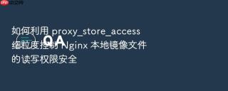 如何利用 proxy_store_access 细粒度控制 nginx 本地镜像文件的读写权限安全