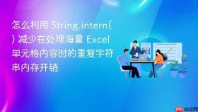 怎么利用 string.intern() 减少在处理海量 excel 单元格内容时的重复字符串内存开销