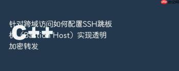 针对跨域访问如何配置SSH跳板机（Bastion Host）实现透明加密转发