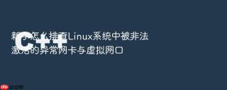 新手怎么排查linux系统中被非法激活的异常网卡与虚拟网口