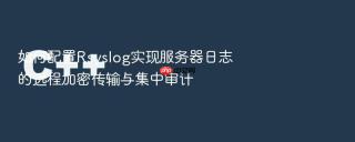 如何配置Rsyslog实现服务器日志的远程加密传输与集中审计