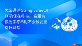 怎么通过 string.valueof() 确保在将 null 变量转换为字符串时不会触发空指针异常