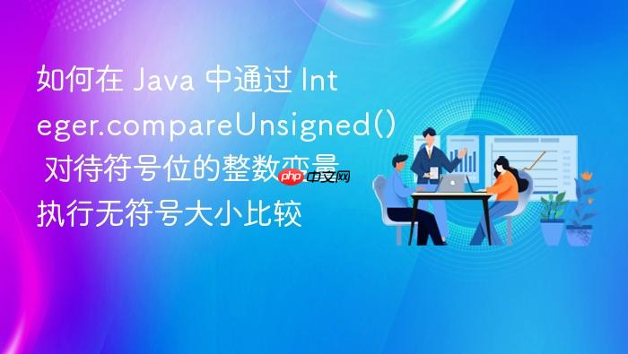 如何在 java 中通过 integer.compareunsigned() 对待符号位的整数变量执行无符号大小比较