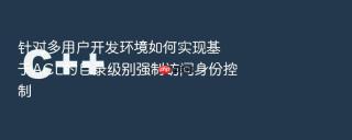 针对多用户开发环境如何实现基于ACL的目录级别强制访问身份控制