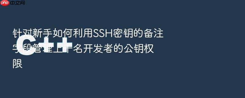 针对新手如何利用ssh密钥的备注字段管理上千名开发者的公钥权限