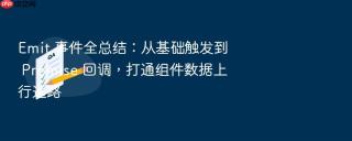 emit 事件全总结:从基础触发到 promise 回调,打通组件数据上行通路
