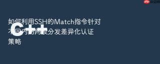 如何利用SSH的Match指令针对不同内网网段分发差异化认证策略