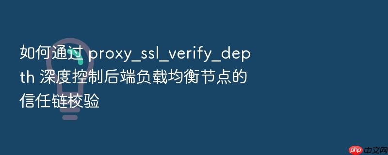 如何通过 proxy_ssl_verify_depth 深度控制后端负载均衡节点的信任链校验