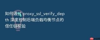 如何通过 proxy_ssl_verify_depth 深度控制后端负载均衡节点的信任链校验