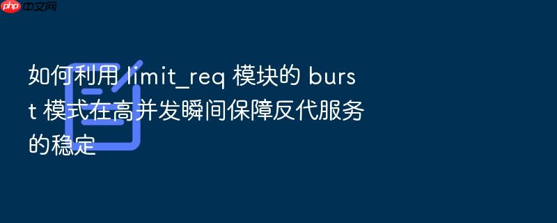 如何利用 limit_req 模块的 burst 模式在高并发瞬间保障反代服务的稳定