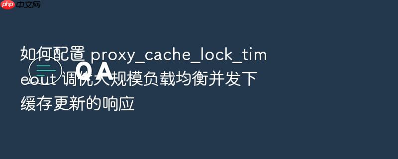 如何配置 proxy_cache_lock_timeout 调优大规模负载均衡并发下缓存更新的响应