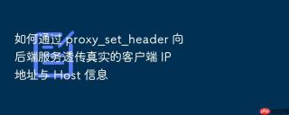 如何通过 proxy_set_header 向后端服务透传真实的客户端 ip 地址与 host 信息