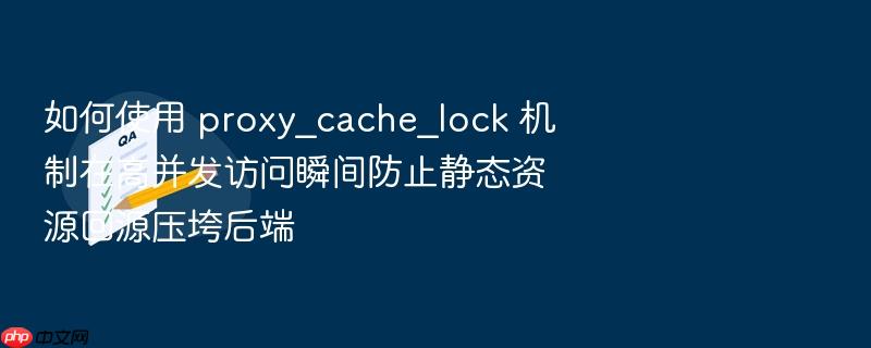 如何使用 proxy_cache_lock 机制在高并发访问瞬间防止静态资源回源压垮后端