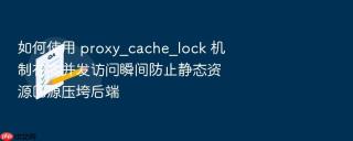 如何使用 proxy_cache_lock 机制在高并发访问瞬间防止静态资源回源压垮后端