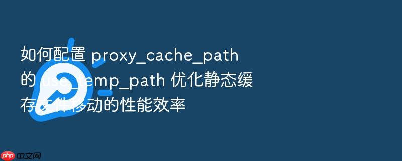 如何配置 proxy_cache_path 的 use_temp_path 优化静态缓存文件移动的性能效率