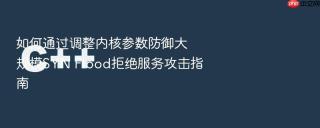 如何通过调整内核参数防御大规模syn flood拒绝服务攻击指南