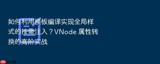 如何利用模板编译实现全局样式的按需注入？vnode 属性转换的高阶实战
