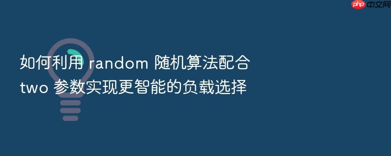 如何利用 random 随机算法配合 two 参数实现更智能的负载选择