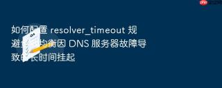 如何配置 resolver_timeout 规避负载均衡因 dns 服务器故障导致的长时间挂起