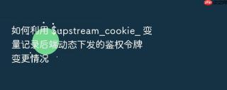 如何利用 $upstream_cookie_ 变量记录后端动态下发的鉴权令牌变更情况
