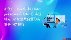 如何在 java 中通过 integer.reversebytes() 实现针对 32 位整数变量的高低字节序翻转