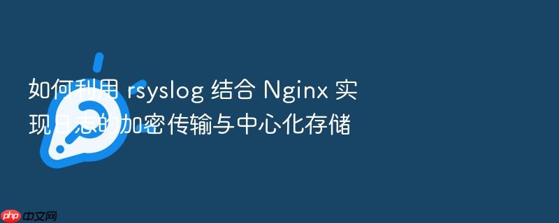 如何利用 rsyslog 结合 nginx 实现日志的加密传输与中心化存储