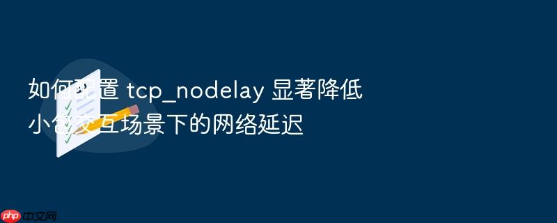 如何配置 tcp_nodelay 显著降低小包交互场景下的网络延迟