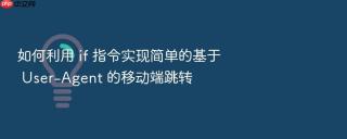 如何利用 if 指令实现简单的基于 user-agent 的移动端跳转