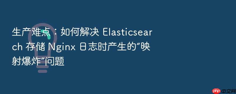生产难点：如何解决 elasticsearch 存储 nginx 日志时产生的“映射爆炸”问题