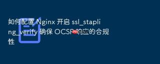 如何配置 nginx 开启 ssl_stapling_verify 确保 ocsp 响应的合规性