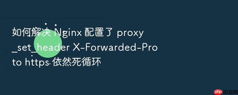 如何解决 nginx 配置了 proxy_set_header x-forwarded-proto https 依然死循环