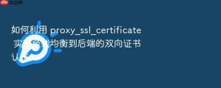 如何利用 proxy_ssl_certificate 实现负载均衡到后端的双向证书认证