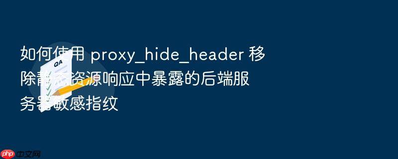 如何使用 proxy_hide_header 移除静态资源响应中暴露的后端服务器敏感指纹