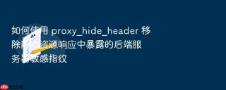 如何使用 proxy_hide_header 移除静态资源响应中暴露的后端服务器敏感指纹