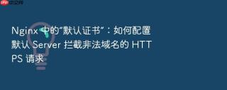 nginx 中的“默认证书”:如何配置默认 server 拦截非法域名的 https 请求