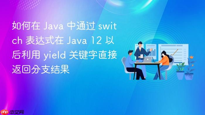 如何在 java 中通过 switch 表达式在 java 12 以后利用 yield 关键字直接返回分支结果