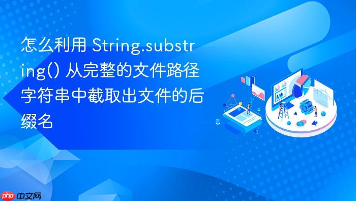 怎么利用 string.substring() 从完整的文件路径字符串中截取出文件的后缀名