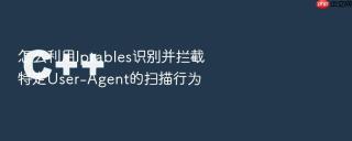 怎么利用iptables识别并拦截特定user-agent的扫描行为