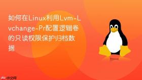 如何在linux利用lvm-lvchange-pr配置逻辑卷的只读权限保护归档数据