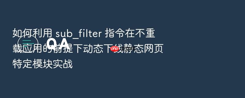 如何利用 sub_filter 指令在不重载应用的前提下动态下线静态网页特定模块实战