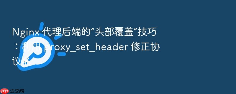 nginx 代理后端的“头部覆盖”技巧:利用 proxy_set_header 修正协议名