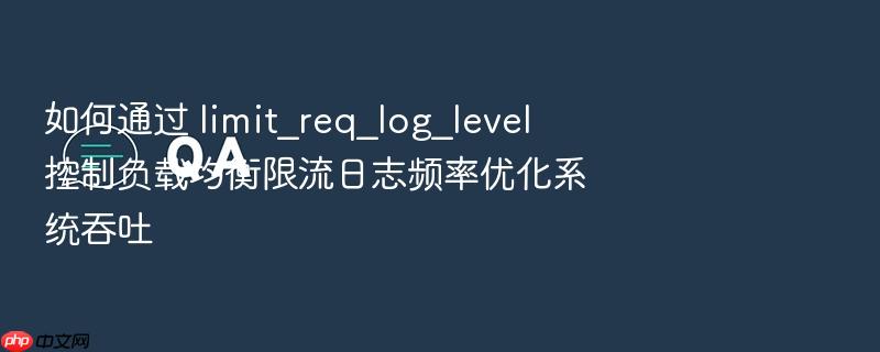 如何通过 limit_req_log_level 控制负载均衡限流日志频率优化系统吞吐