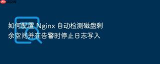 如何配置 nginx 自动检测磁盘剩余空间并在告警时停止日志写入