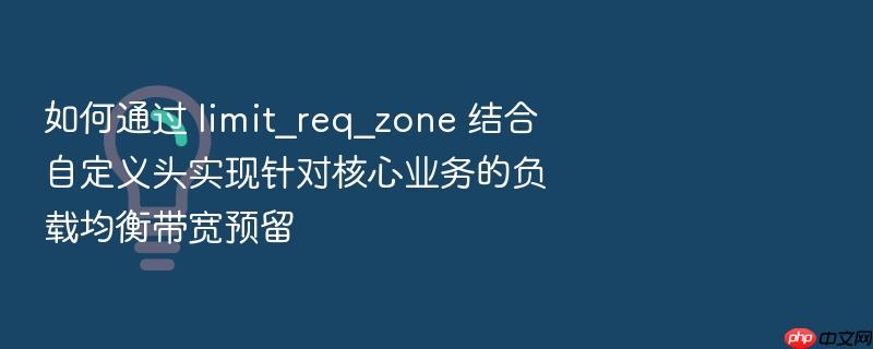 如何通过 limit_req_zone 结合自定义头实现针对核心业务的负载均衡带宽预留