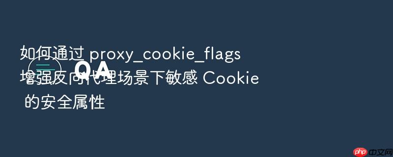 如何通过 proxy_cookie_flags 增强反向代理场景下敏感 cookie 的安全属性