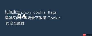 如何通过 proxy_cookie_flags 增强反向代理场景下敏感 cookie 的安全属性