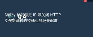 nginx 针对特定 ip 段关闭 https 强制跳转的特殊业务场景配置
